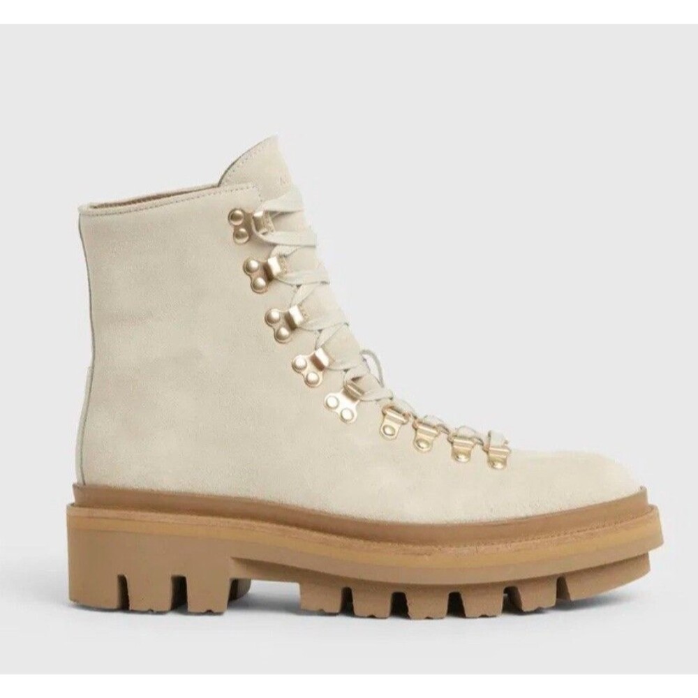 Allsaints Wanda Round Toe Lug Sole Platform Boot Women’s Size 6M New